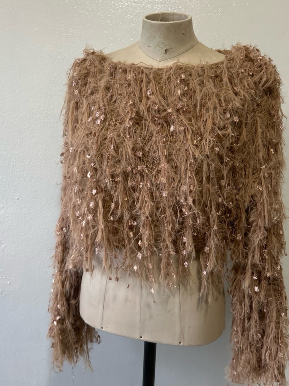HYFVE Tan/Brown Knit Crewneck Sweater